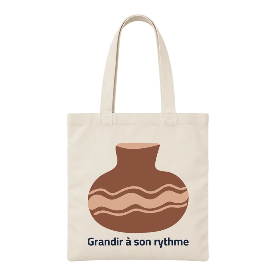 Tote bag — Vase · Terre et soleil — الأمام — طبيعي