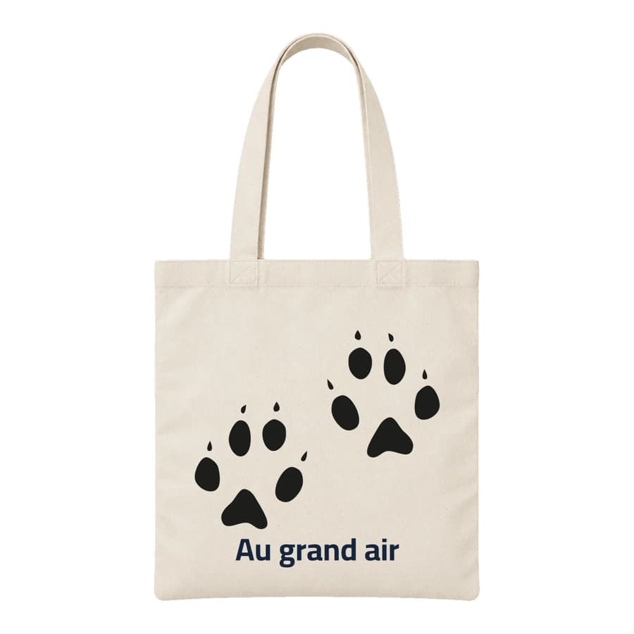 Tote bag — Empreintes — الأمام — طبيعي
