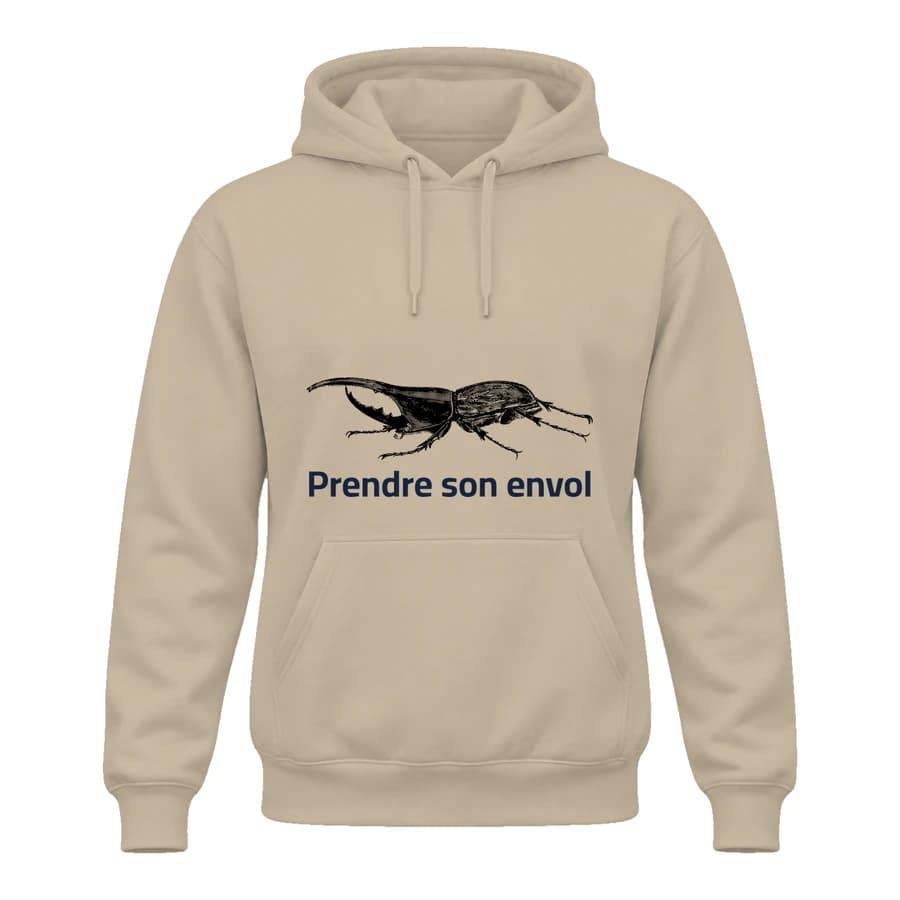 Hoodie — Scarabée · Cabinet de curiosités — الأمام — بيج